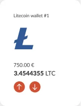 Litecoin wallet balance in LTC and euros